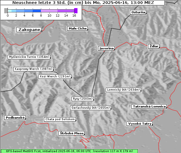 Neuschnee, 16. 6. 2025