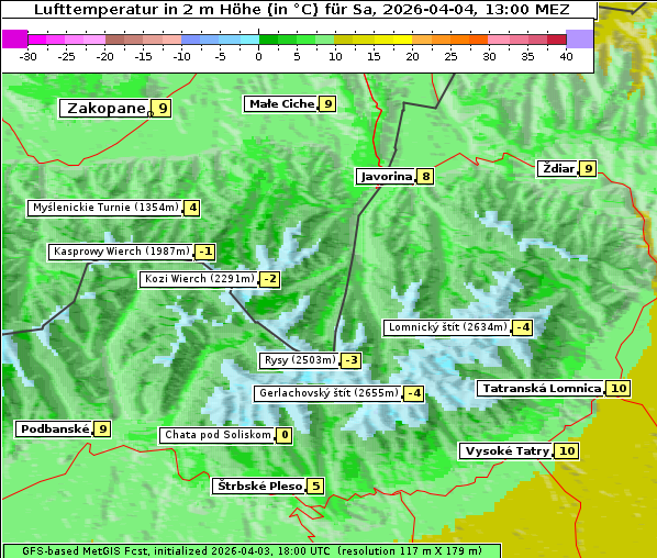 Temperatur, 4. 4. 2026