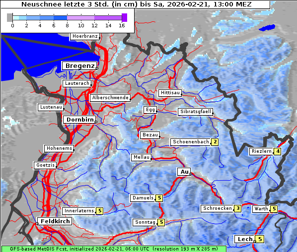 Neuschnee, 21. 2. 2026