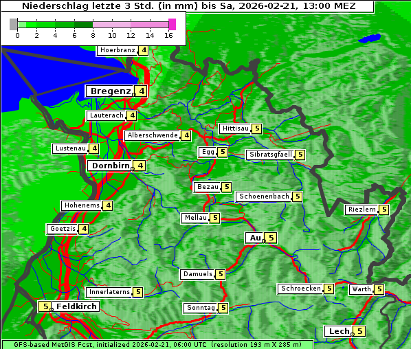 Niederschlag, 21. 2. 2026