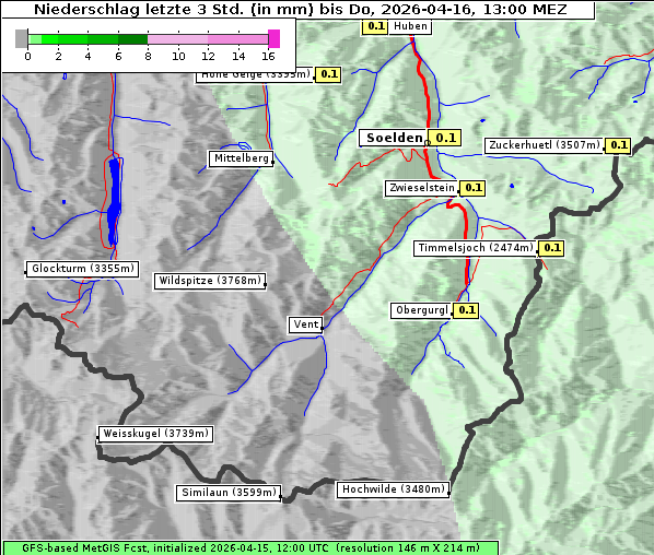 Niederschlag, 16. 4. 2026