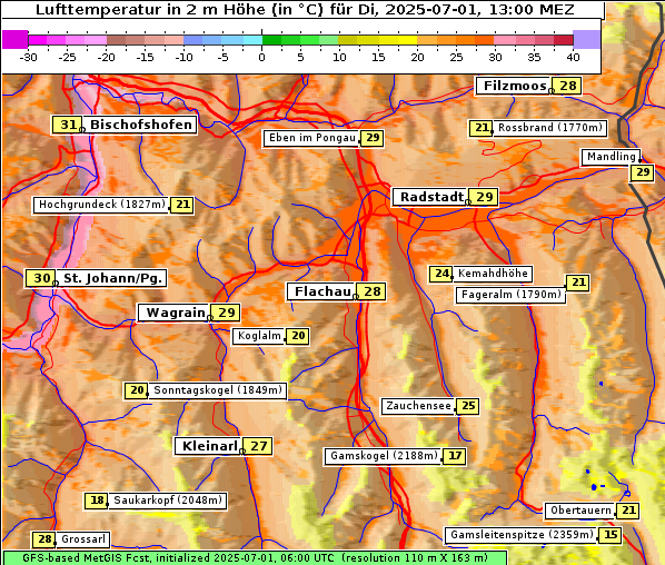 Temperatur, 1. 7. 2025