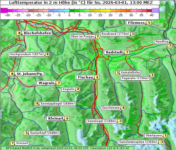 Temperatur, 1. 3. 2026