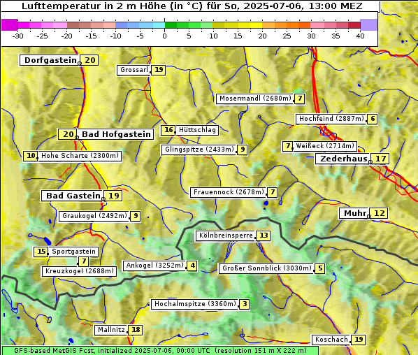 Temperatur, 6. 7. 2025