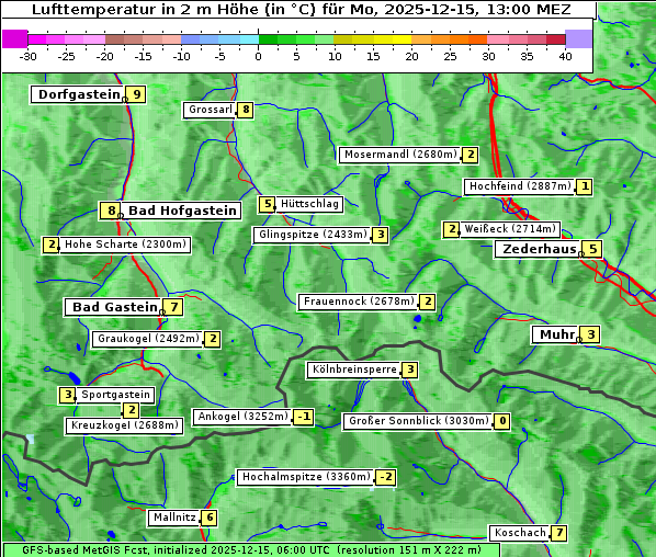 Temperatur, 15. 12. 2025