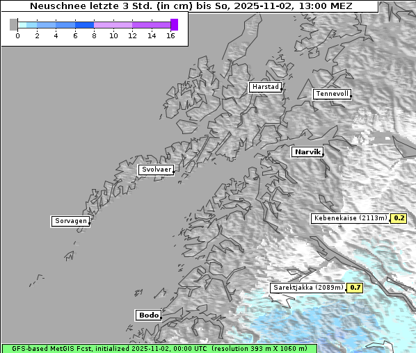 Neuschnee, 2. 11. 2025