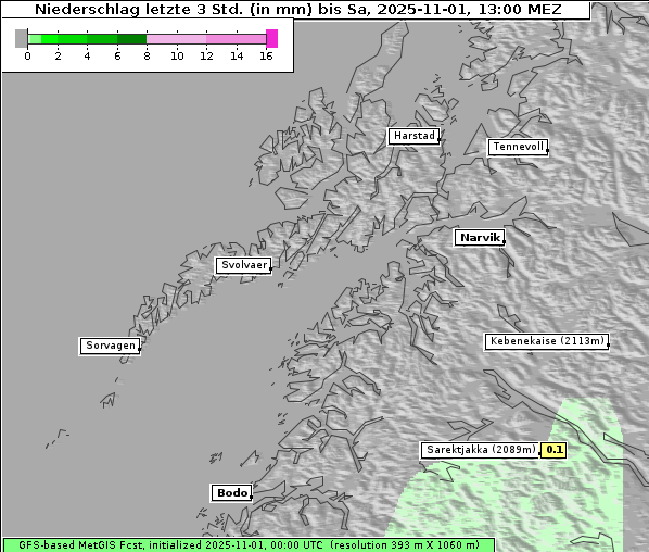 Niederschlag, 1. 11. 2025