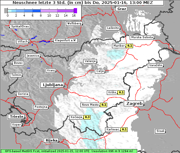 Neuschnee, 16. 1. 2025