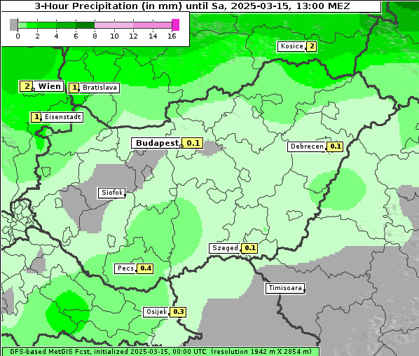 Niederschlag, 15. 3. 2025