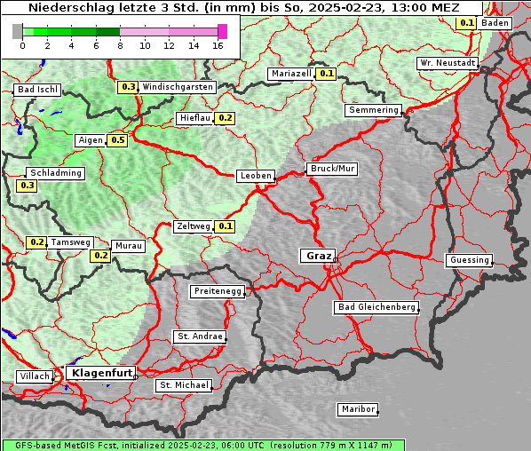 Niederschlag, 23. 2. 2025