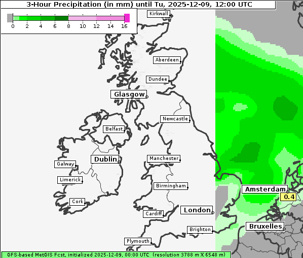 Niederschlag, 9. 12. 2025
