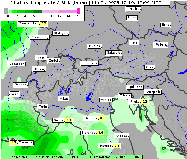 Niederschlag, 19. 12. 2025