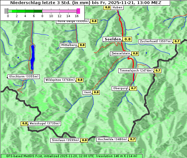 Niederschlag, 21. 11. 2025