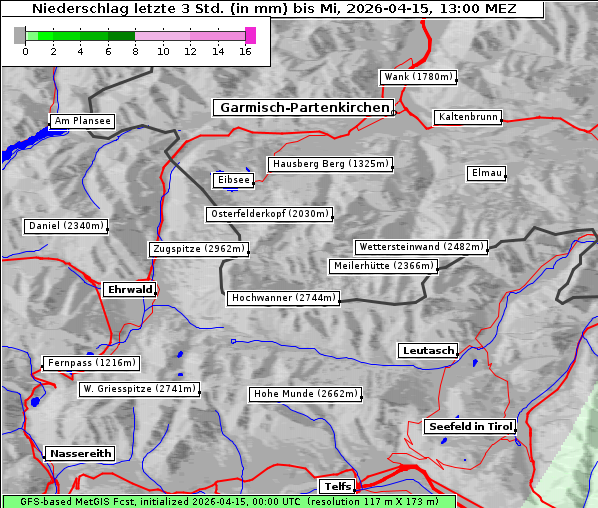 Niederschlag, 15. 4. 2026