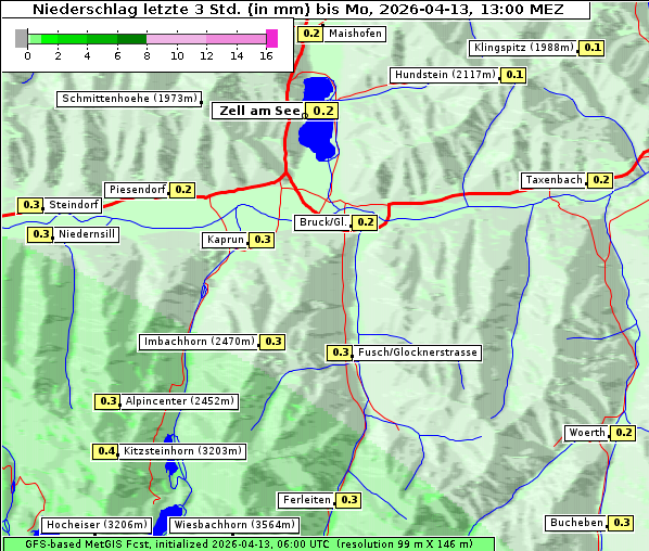 Niederschlag, 13. 4. 2026