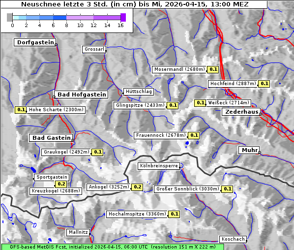 Neuschnee, 15. 4. 2026