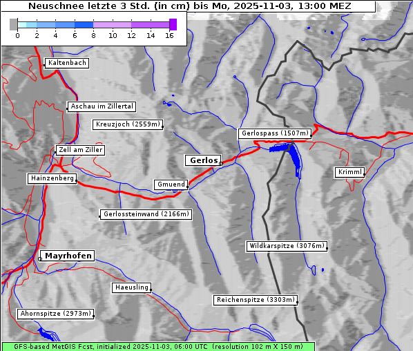 Neuschnee, 3. 11. 2025