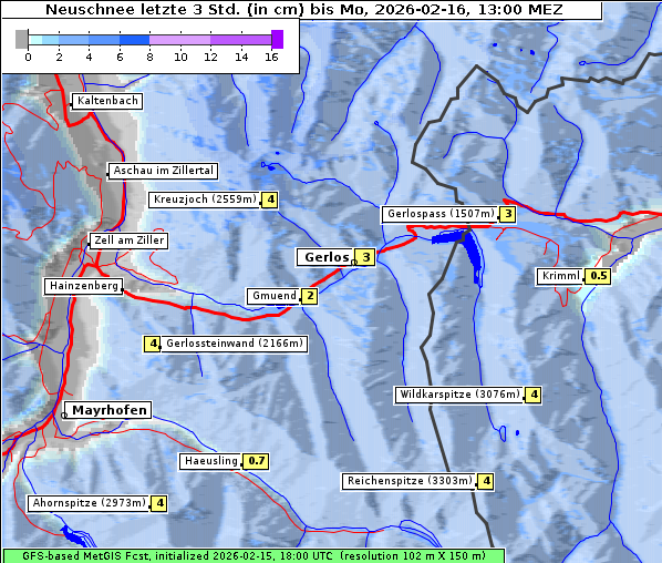 Neuschnee, 16. 2. 2026
