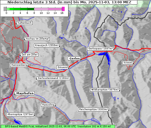 Niederschlag, 3. 11. 2025