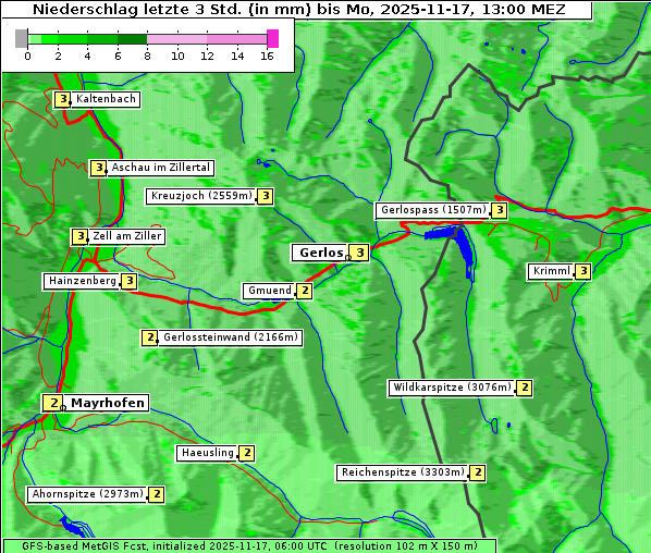 Niederschlag, 17. 11. 2025