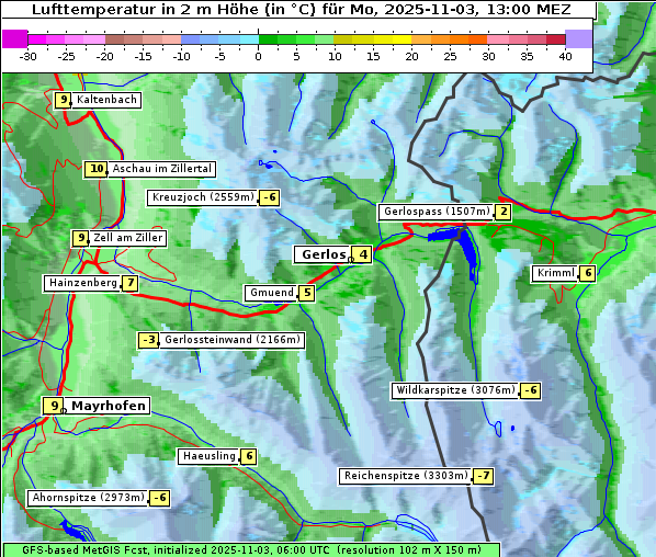 Temperatur, 3. 11. 2025