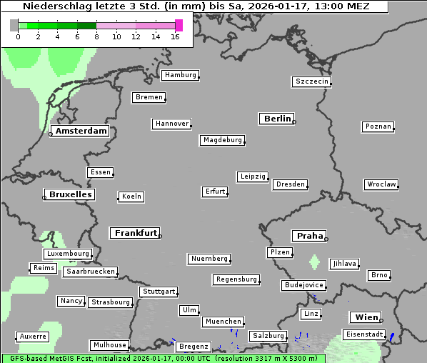 Niederschlag, 17. 1. 2026