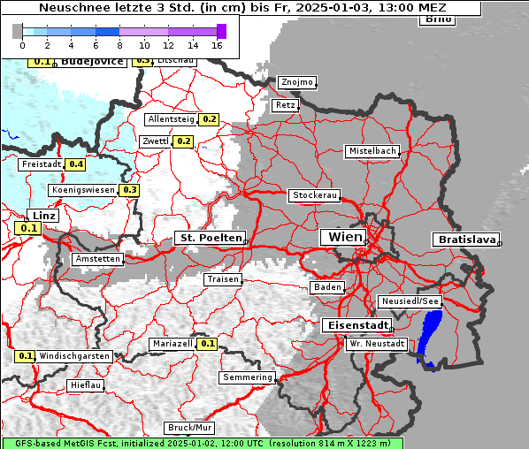 Neuschnee, 3. 1. 2025