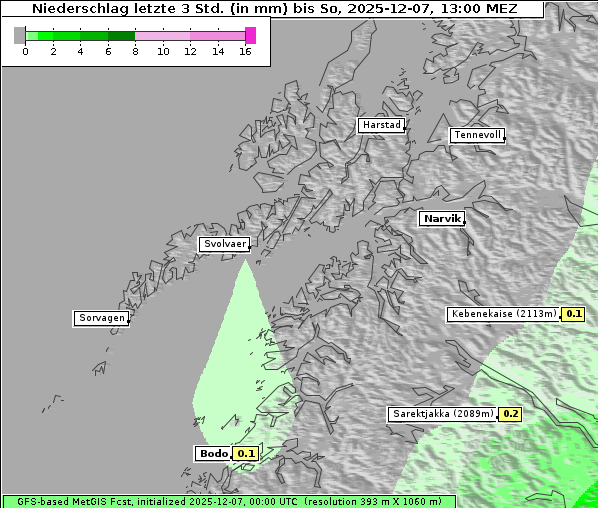 Niederschlag, 7. 12. 2025
