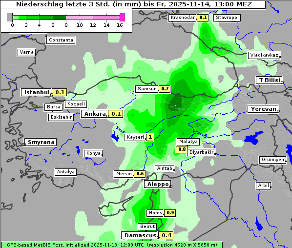 Niederschlag, 14. 11. 2025