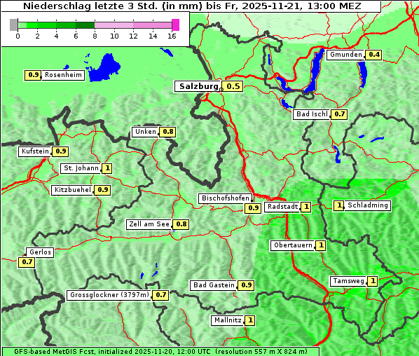 Niederschlag, 21. 11. 2025