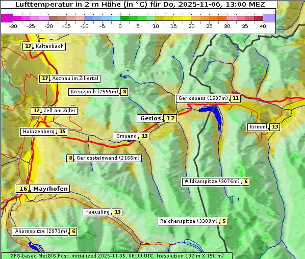 Temperatur, 6. 11. 2025