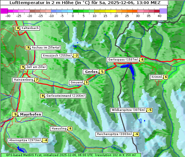 Temperatur, 6. 12. 2025