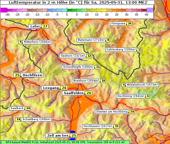 Temperatur, 31. 5. 2025