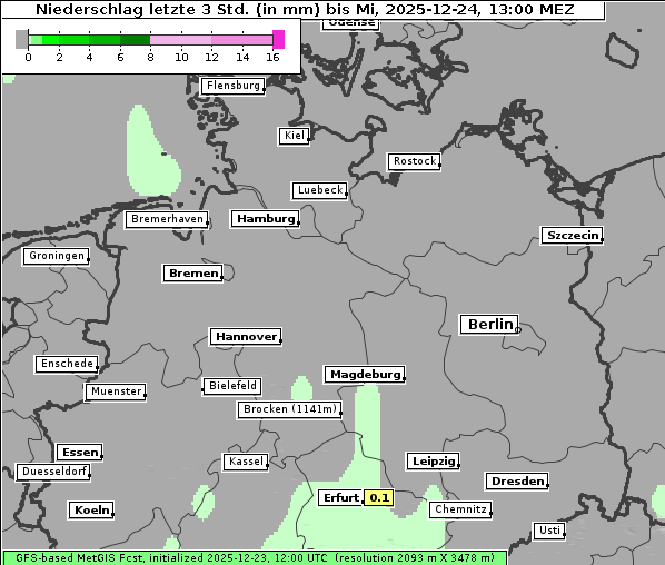 Niederschlag, 24. 12. 2025