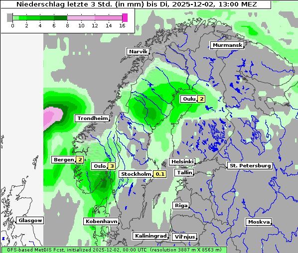 Niederschlag, 2. 12. 2025