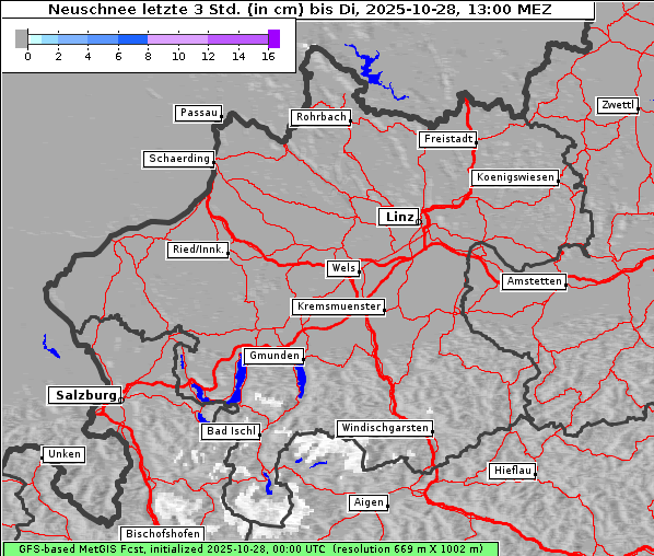 Neuschnee, 28. 10. 2025