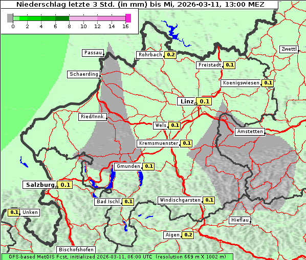 Niederschlag, 11. 3. 2026