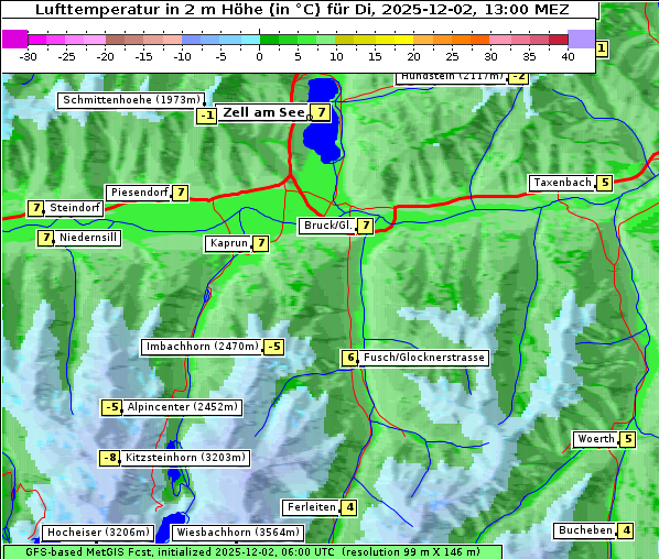 Temperatur, 2. 12. 2025