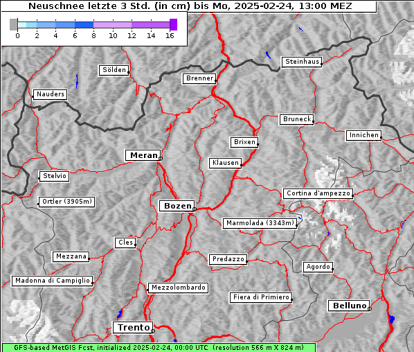 Neuschnee, 24. 2. 2025