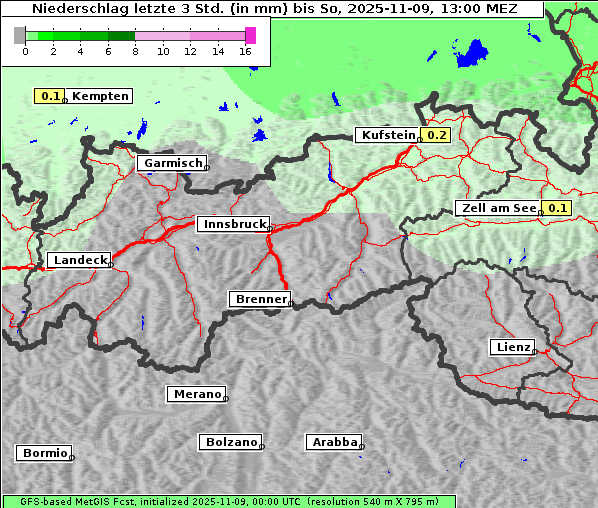 Niederschlag, 9. 11. 2025