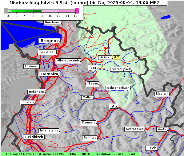Niederschlag, 4. 9. 2025