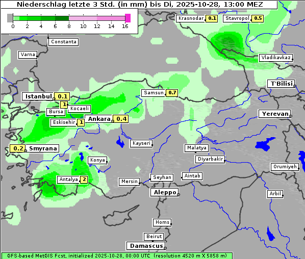 Niederschlag, 28. 10. 2025
