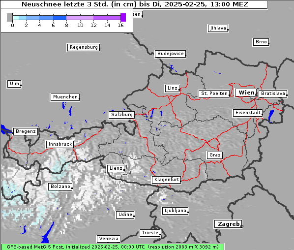 Neuschnee, 25. 2. 2025