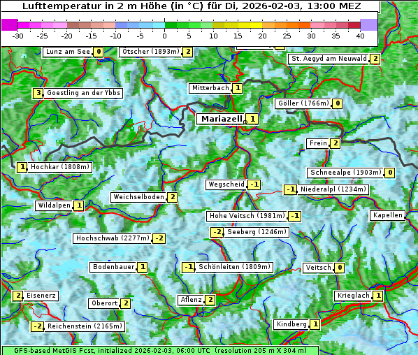 Temperatur, 3. 2. 2026