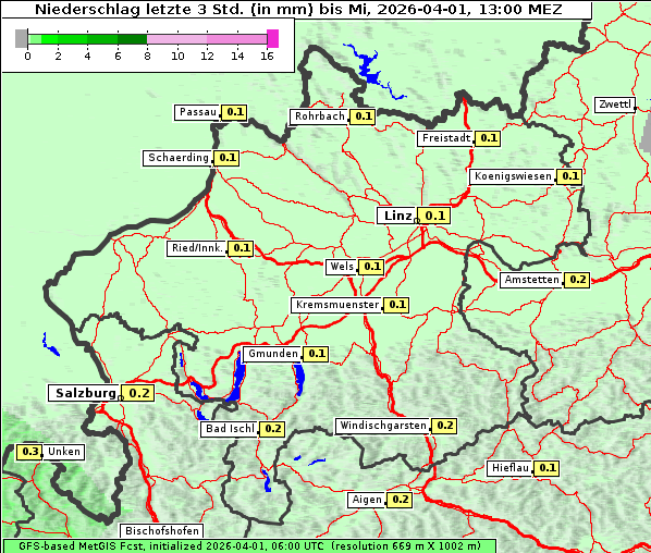 Niederschlag, 1. 4. 2026