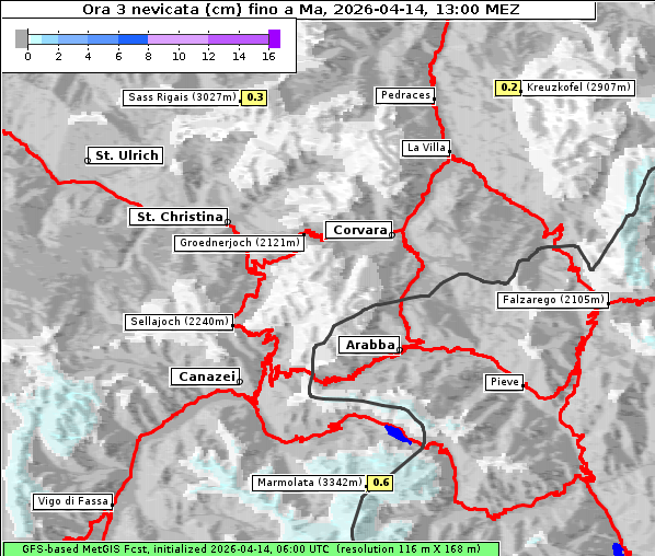 Neuschnee, 14. 4. 2026