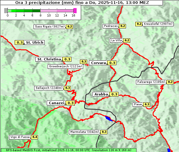 Niederschlag, 16. 11. 2025