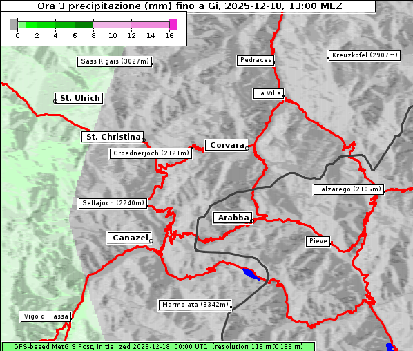 Niederschlag, 18. 12. 2025