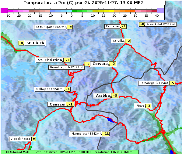 Temperatur, 27. 11. 2025