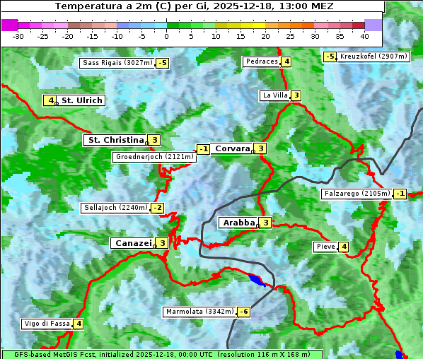 Temperatur, 18. 12. 2025